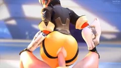 تشغيل يتم تحريك Tracer من Overwatch في مجموعة XXX 3D Hardcore