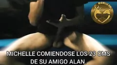 Jouer Le pornstar sinueuse Michelle avale 23 cm de viande d'amie Alan
